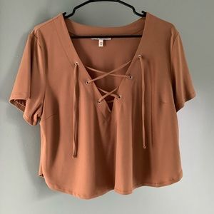 Crop linen Express top